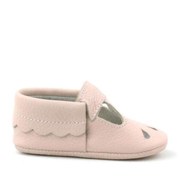 Bubbles Genuine Leather Powder Elastic Baby Booties