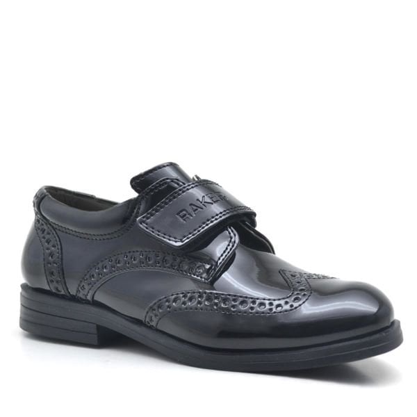 Rakerplus Velcro Oxford Boys' Patent Leather Shoes