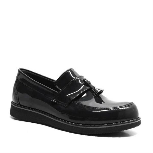 Rakerplus Siyah Rugan Loafer Klasik Erkek Ayakkabısı