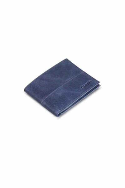 Guard Antique Navy Blue Thin Classic Leather Men's Wallet