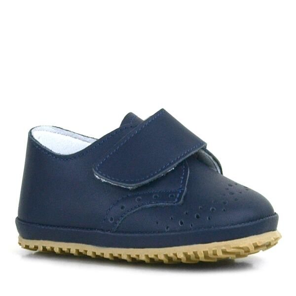 Çermê eslî Navy Blue Velcro Baby Booties Shoes