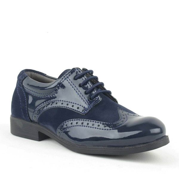 Rakerplus Titan Patent Leather Laced Classic Boys' School Shoes