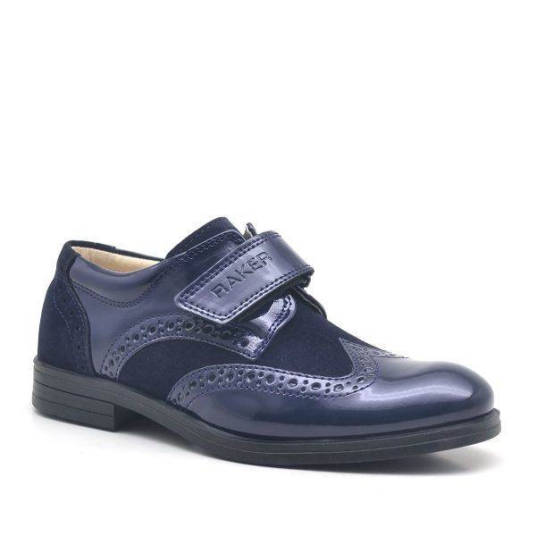 Rakerplus Titan Patent Leather Suede Velcro Classic Boys ' Shoes