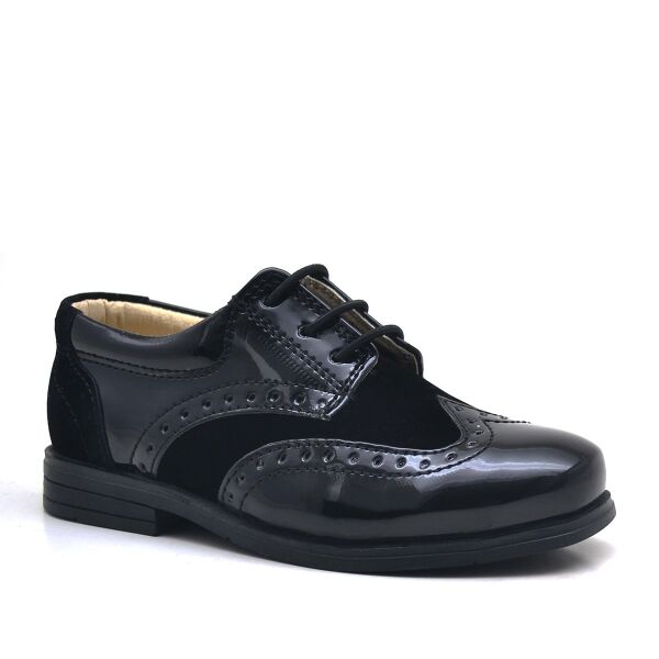 Rakerplus Titan Patent Leather Laced Classic Baby Boy Evening Dress Shoes