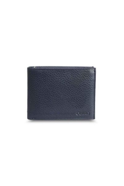 Garda Navy Blue Leather Men's Wallet with Coin Compartment