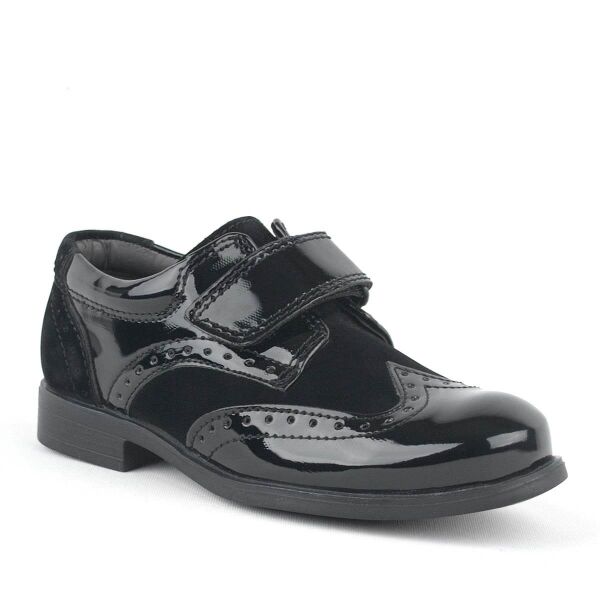 حذاء Rakerplus Titan المصنوع من الجلد اللامع والفيلكرو الكلاسيكي للأولاد في السهرة