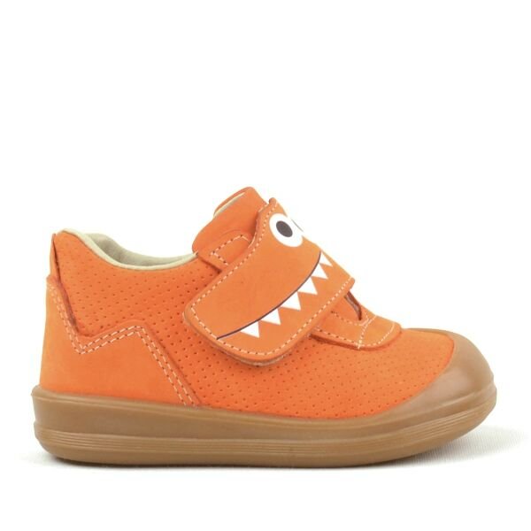 حذاء Rakerplus Dino من الجلد الطبيعي باللون البرتقالي عالي الجودة للأطفال