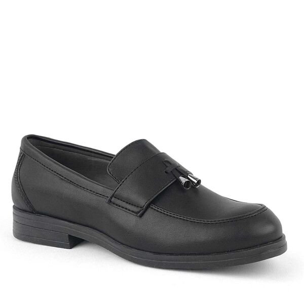 حذاء Rakerplus Loafer أسود غير لامع للرجال كلاسيكي للأطفال