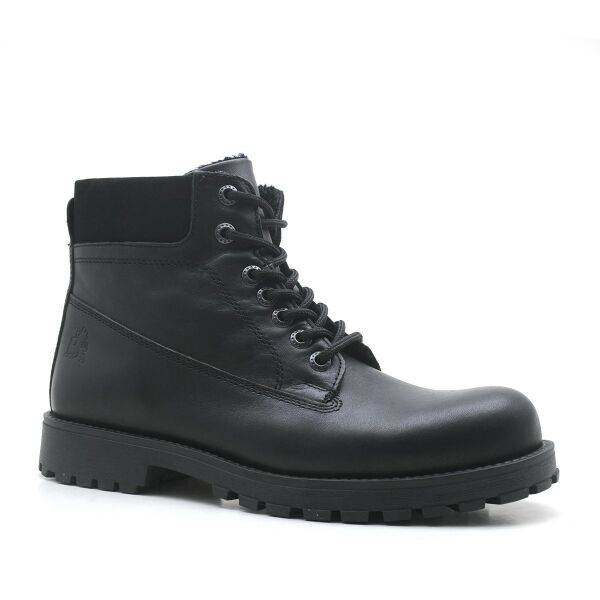 Rakerplus Neson Genuine Leather Black Winter Boots