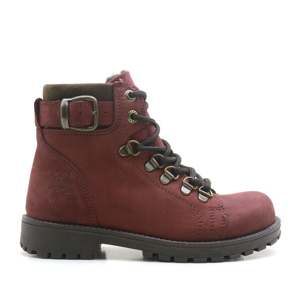 Rakerplus Griffon Genuine Leather Claret Red Zippered Children's Boots