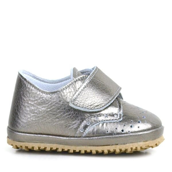 Çermê eslî Platinum Glittery Velcro Baby Booties Shoes