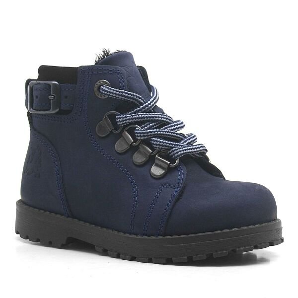 Rakerplus Griffon Genuine Leather Navy Blue Shearling Baby Boots