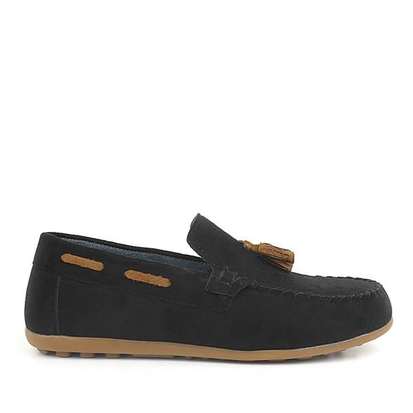 Rakerplus Black Tan Suede Loafers Men