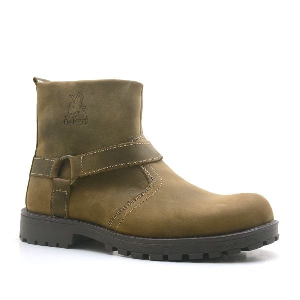 Rakerplus Chiron Çermê Çermê Sand Rengê Zippered Fur Boots