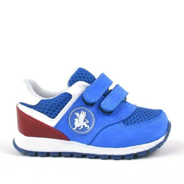 Rakerplus جلد طبيعي أزرق فيلكرو حذاء رياضي للأولاد