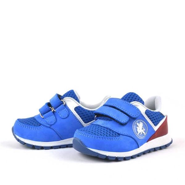 Rakerplus Hakiki Deri Mavi Cırtlı Erkek Bebek Spor Ayakkabı