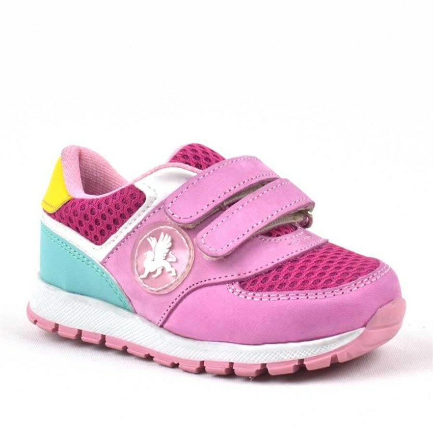 Rakerplus Hakiki Deri Pembe Cırtlı Kız Bebek Spor Ayakkabı
