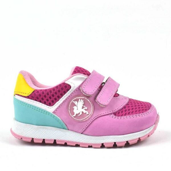 Rakerplus Orjînal Çermê Pembe Velcro Baby Girl Sneakers
