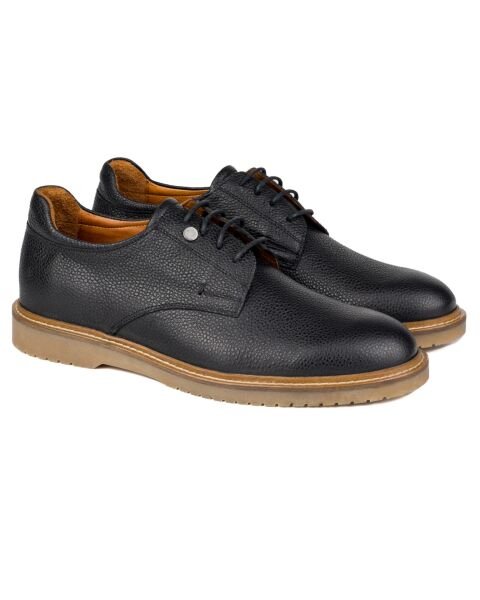 Dara Black Orjînal Floater Leather Casual Shoes mêran