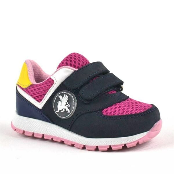 Rakerplus Hakiki Deri Lacivert Cırtlı Kız Bebek Spor Ayakkabı