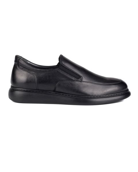 Norge Black Genuine Leather Casual Classic Shoes mêran
