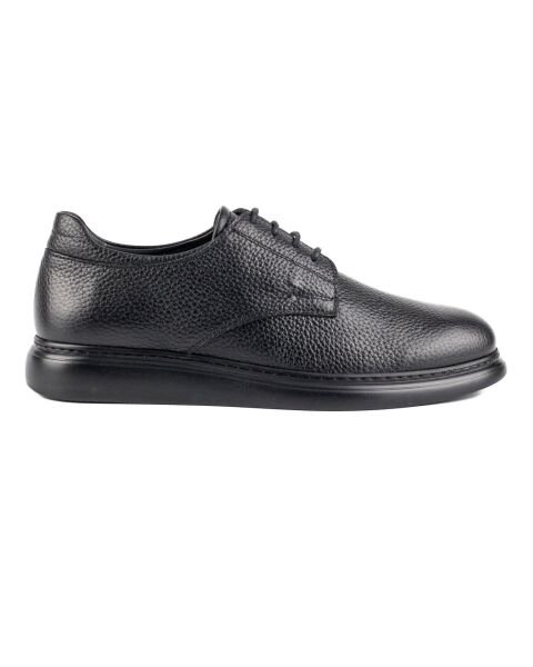 Giusto Black Genuine Leather Casual Classic Shoes mêran