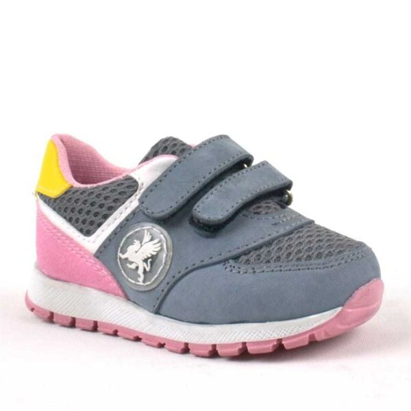 Rakerplus Hakiki Deri Gri Cırtlı Kız Bebek Spor Ayakkabı