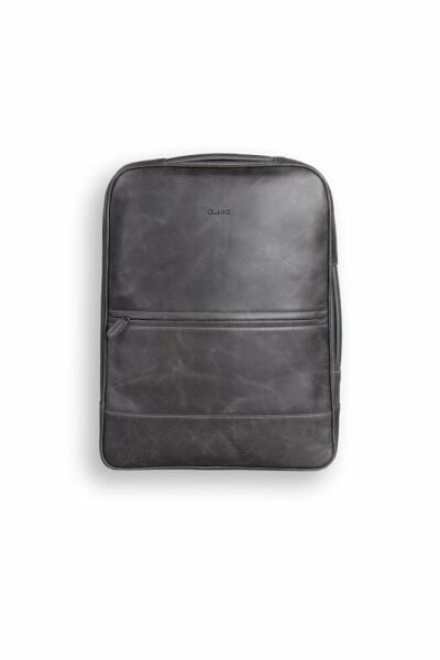 Guard Antique Gray Genuine Leather Slim Backpack and Handbag