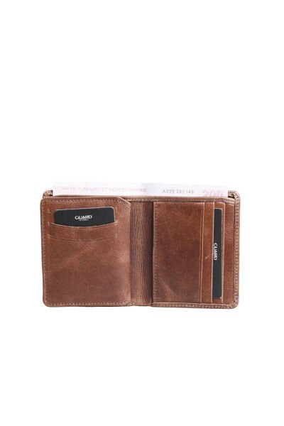 Gardiyan Dustin Antique Brown Leather Men's Wallet