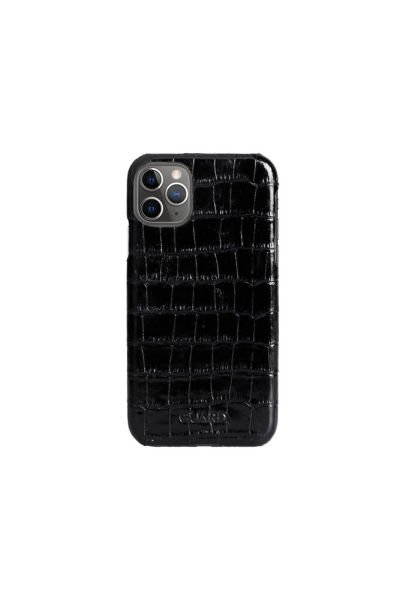 حافظة هاتف Guard Black Croco iPhone 11 من الجلد الطبيعي