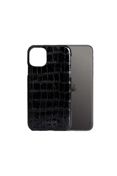 حافظة هاتف Guard Black Croco iPhone 11 من الجلد الطبيعي
