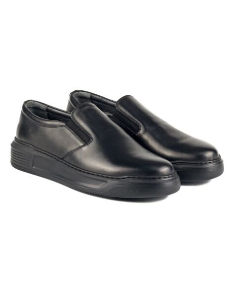 İntruder Siyah Hakiki Deri Siyah Taban Erkek Spor (Sneaker) Ayakkabı