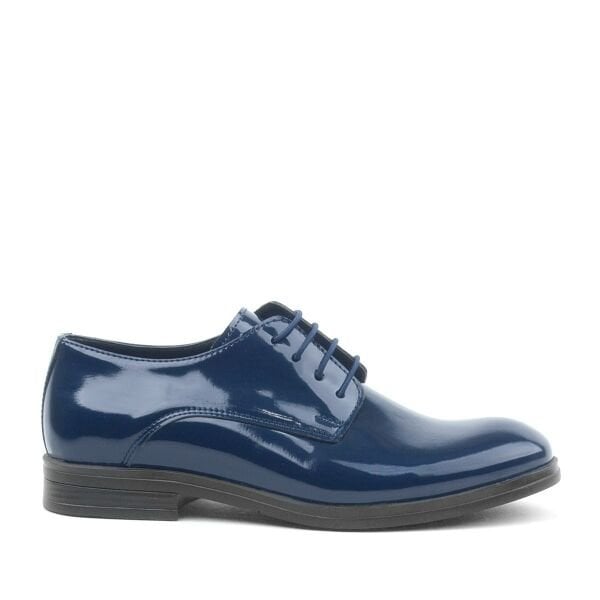 Rakerplus الأزرق الداكن براءات الاختراع والجلود ذات الأربطة أحذية أكسفورد للأطفال