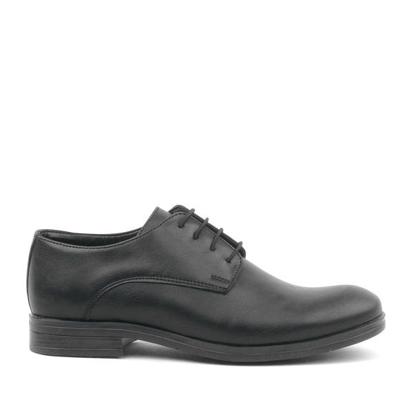 حذاء أكسفورد للأطفال باللون الأسود غير اللامع برباط من Rakerplus