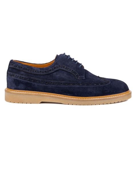 Tango-S Navy Blue Genuine Suede Leather Casual Classic Men's Shoes