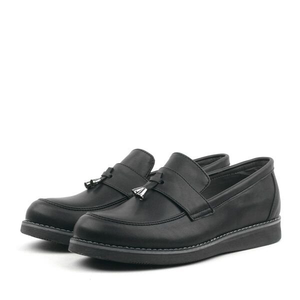 Rakerplus Siyah Mat Loafer Klasik Çocuk Ayakkabısı