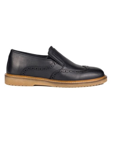 Akor-K Black Genuine Leather Casual Classic Shoes Men