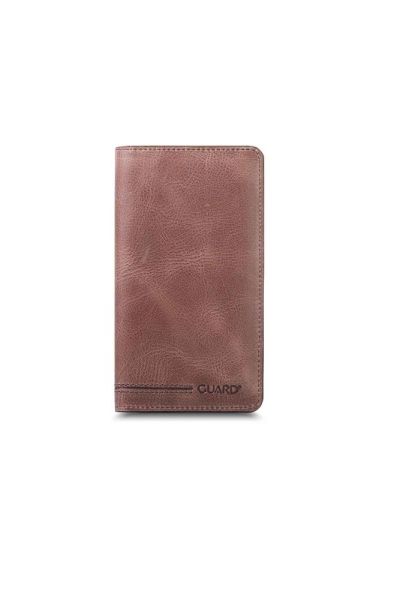 Guard Plus Antique Brown Leather Unisex Wallet with Phone Slot