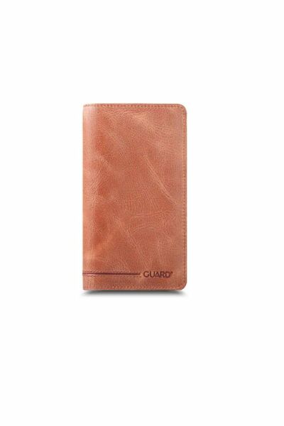 Guard Plus Antique Tan Leather Unisex Wallet with Phone Slot