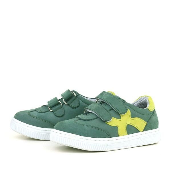 Rakerplus Hakiki Deri Yeşil Cırtlı Çocuk Spor Ayakkabı