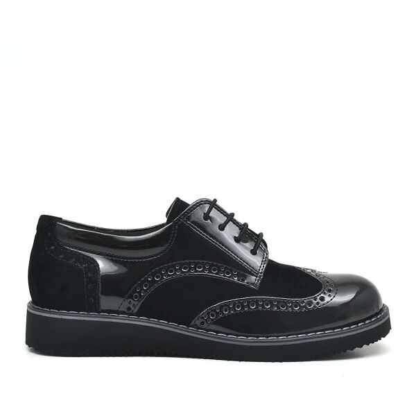 Rakerplus Hidra Black Patent Leather Laced Classic Boys' School Shoes