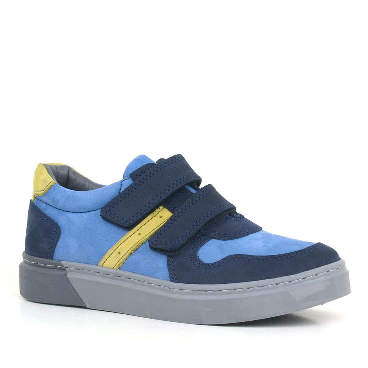 Спортивная обувь для мальчиков Rakerplus из натуральной кожи темно-синего цвета на липучке