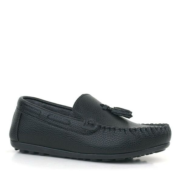 Rakerplus Black Skin Boy Loafer Shoes
