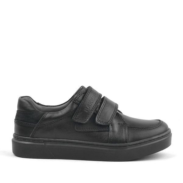 Rakerplus Genuine Leather Black Velcro Boys' Sports School Shoes