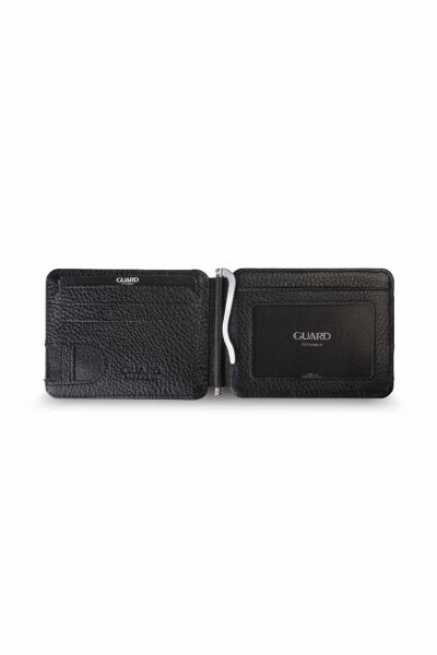 Guard Matte Black Clip Leather Card Holder