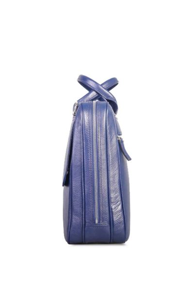 Портфель Guard из натуральной кожи 15,4 дюйма темно-синего цвета с отделением для ноутбука