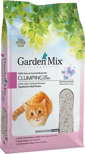 Garden Mix  Bentonit pudra kokulu  İnce 5lt Kedi Kumu