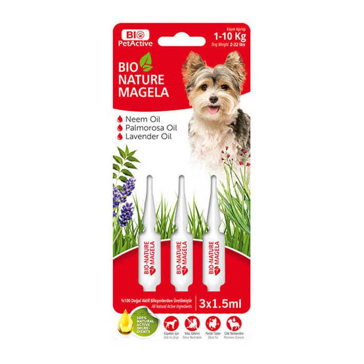 Bio Nature Magela Köpek Kırmızı  Ense Damlası 3x1,5ml 1-10 Kg