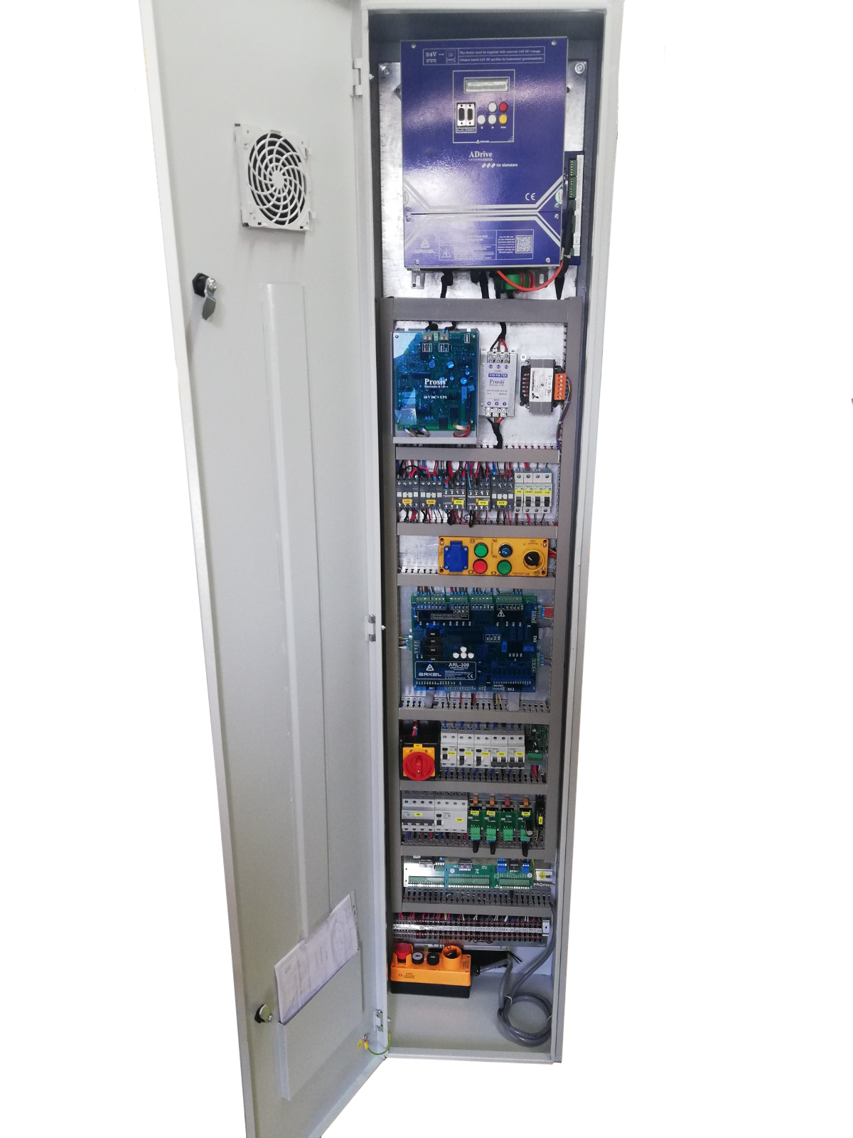 11 kW ADRIVE+ARL300 GEARLESS-SYNCHRONOUS-MRL-A3-BATTERY RESCUE CONTROL PANEL