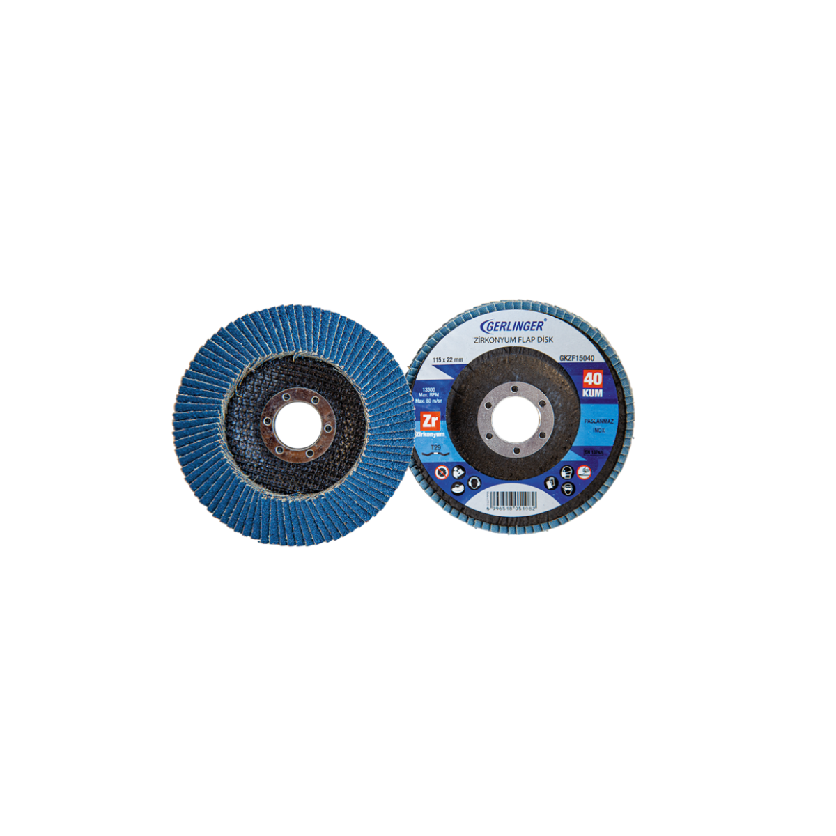 115x22 mm 60 Kum Flap Disk - 10 Adet